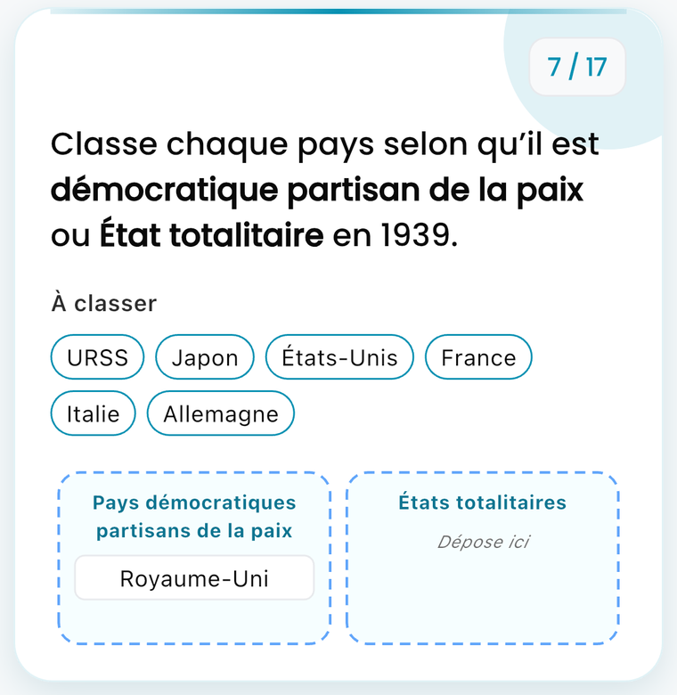 Exercice de classement de pays par régime politique
